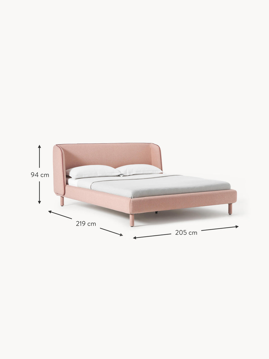 Polina Çift Kişilik Karyola Pembe