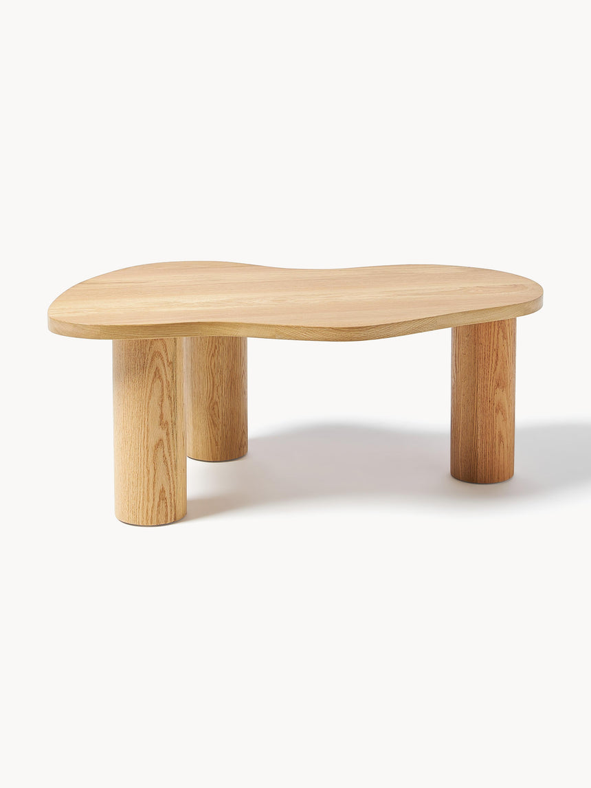 Polo Ahşap Organik Şekilli Orta Sehpa Meşe