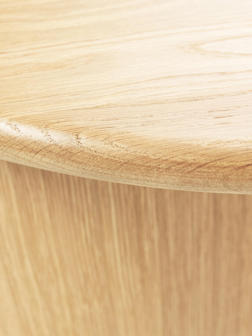 Polo Ahşap Oval Orta Sehpa Meşe