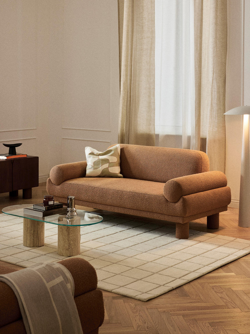 Polo İkili Koltuk Açık Kahve Bukle