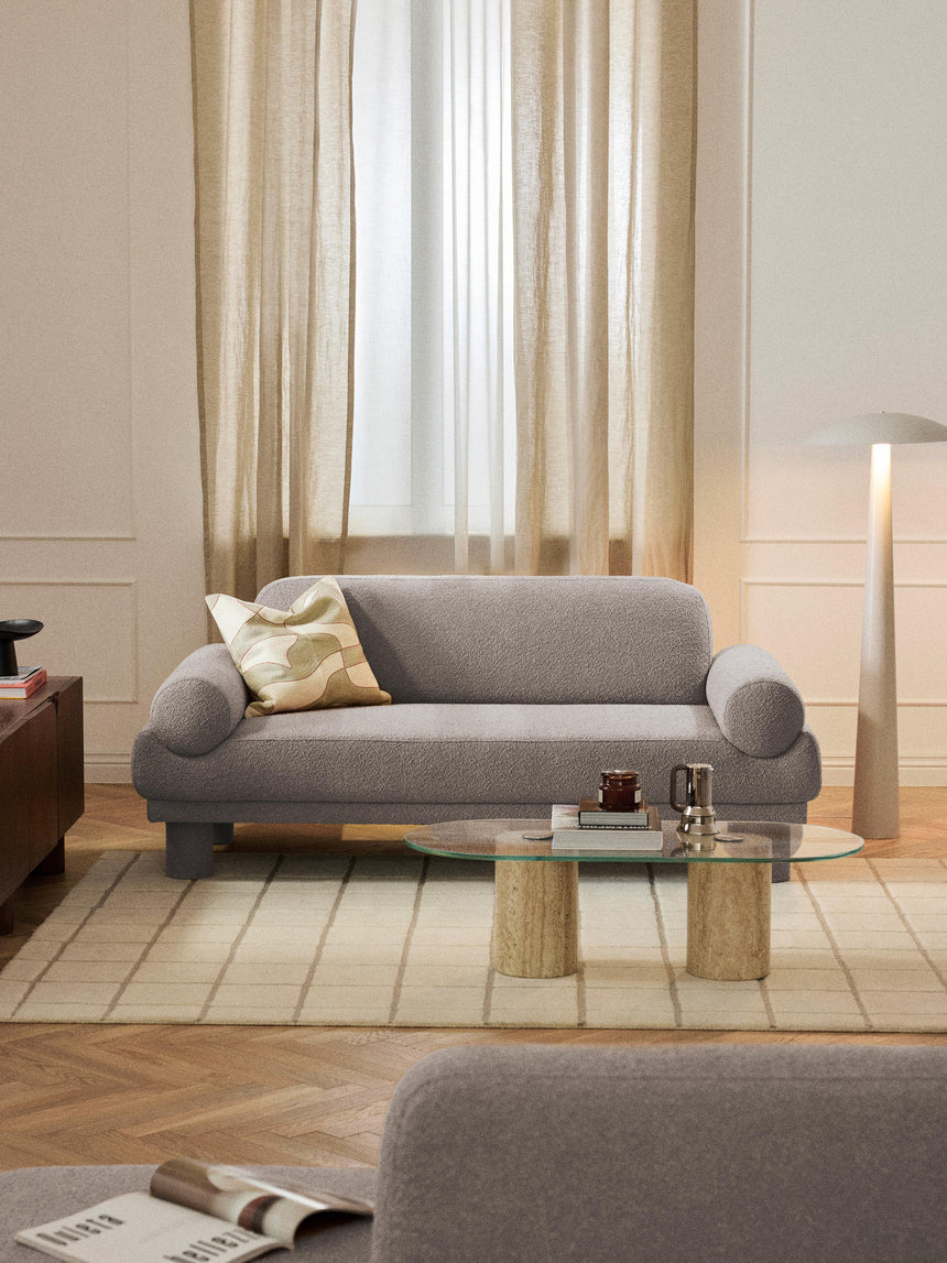 Polo İkili Koltuk Gri Bukle