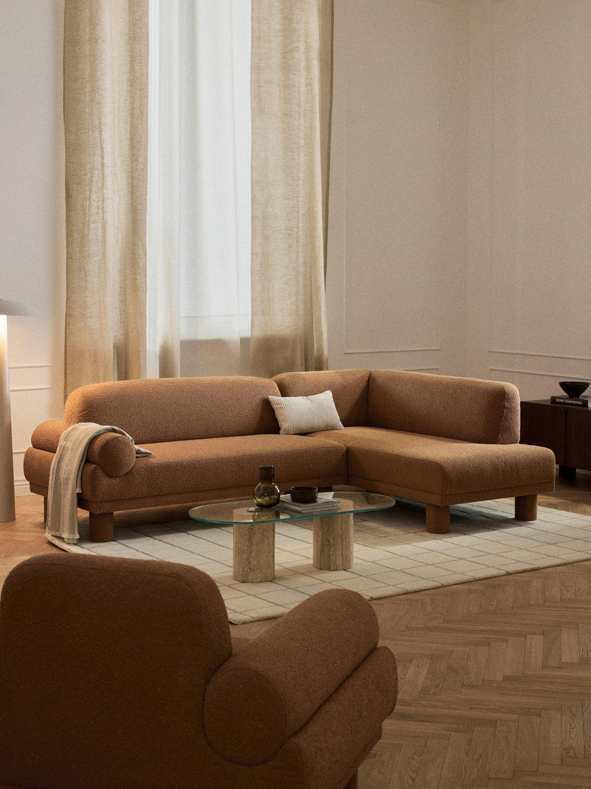 Polo Köşe Koltuk Açık Kahve Bukle