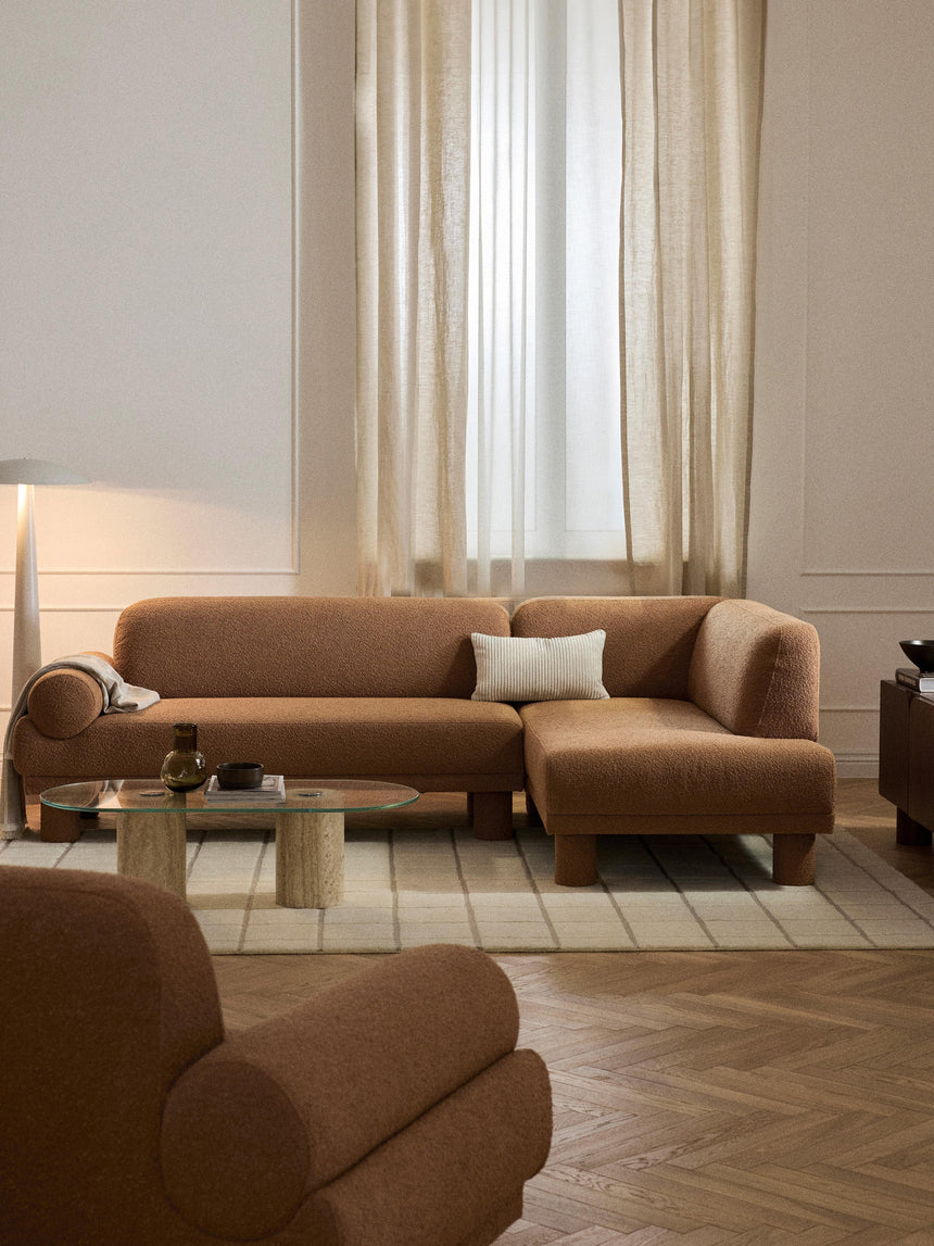 Polo Köşe Koltuk Açık Kahve Bukle