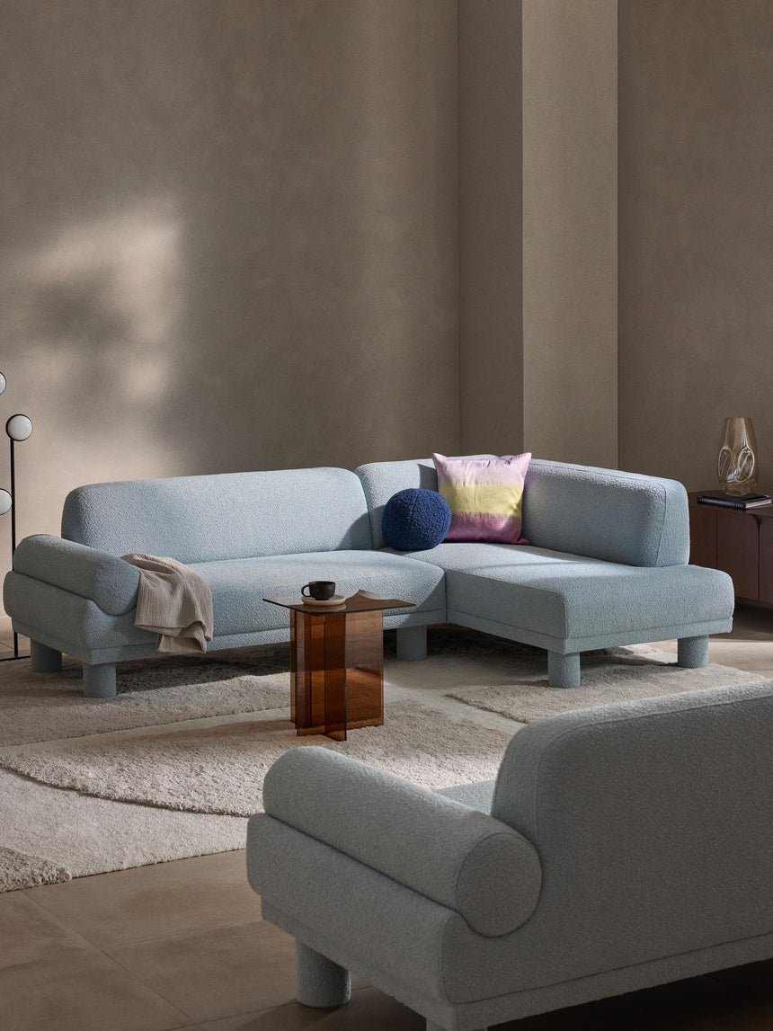 Polo Köşe Koltuk Açık Mavi Bukle