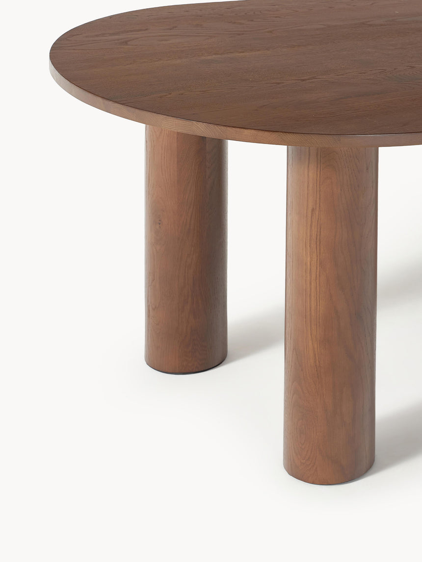 Polo Oval Ahşap Yemek Masası Ceviz