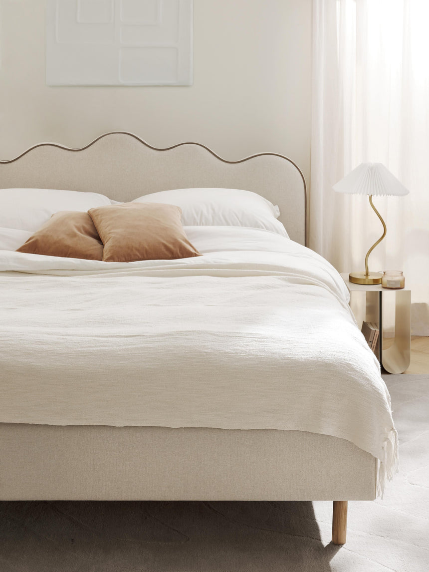 Polyana Çift Kişilik Karyola Açık Bej