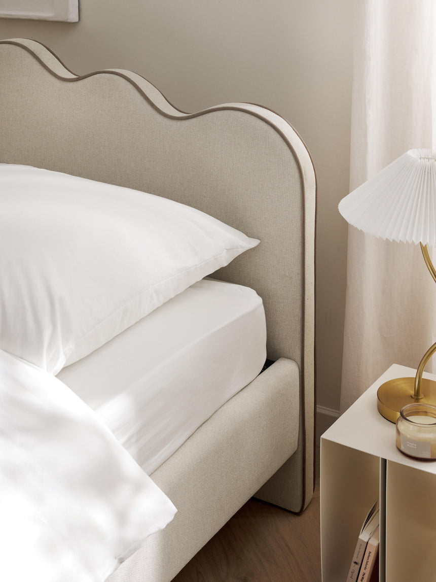 Polyana Çift Kişilik Karyola Açık Bej