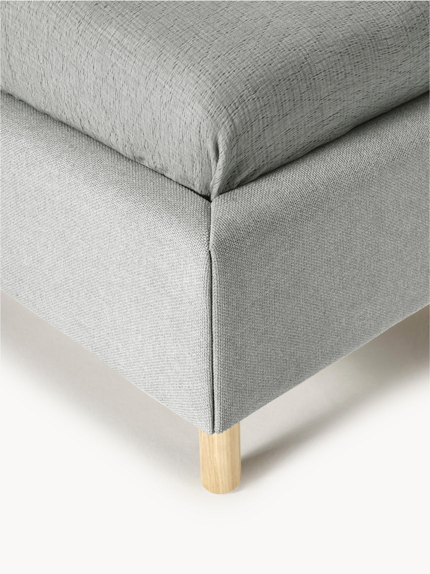 Polyana Çift Kişilik Karyola Açık Gri