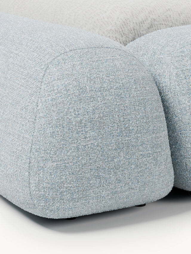 Prag Çift Kişilik Karyola Açık Mavi Bukle