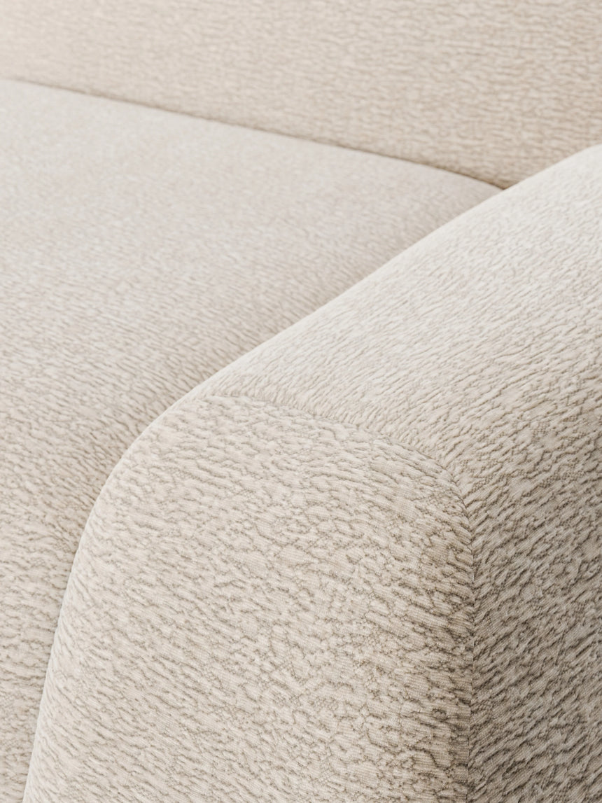 Prag Dörtlü Koltuk Açık Bej Dokuma Kadife