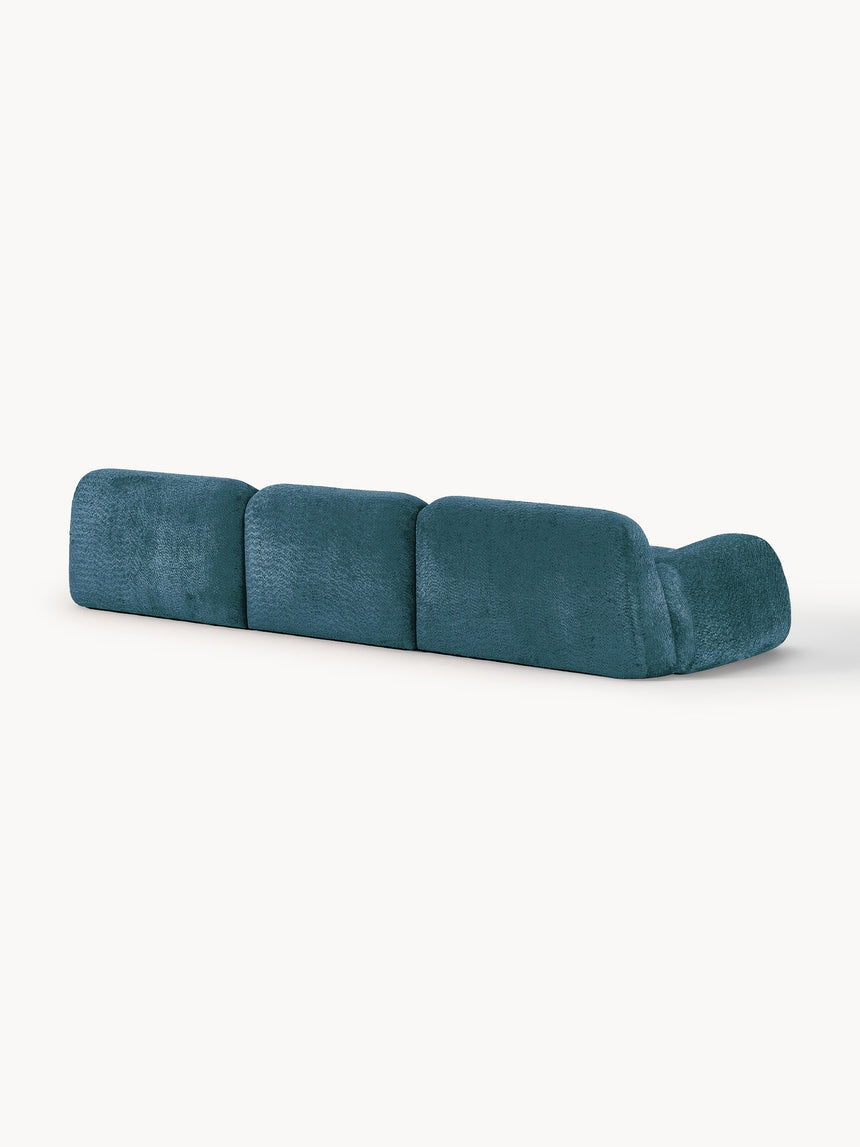 Prag Dörtlü Koltuk Petrol Mavisi Teddy