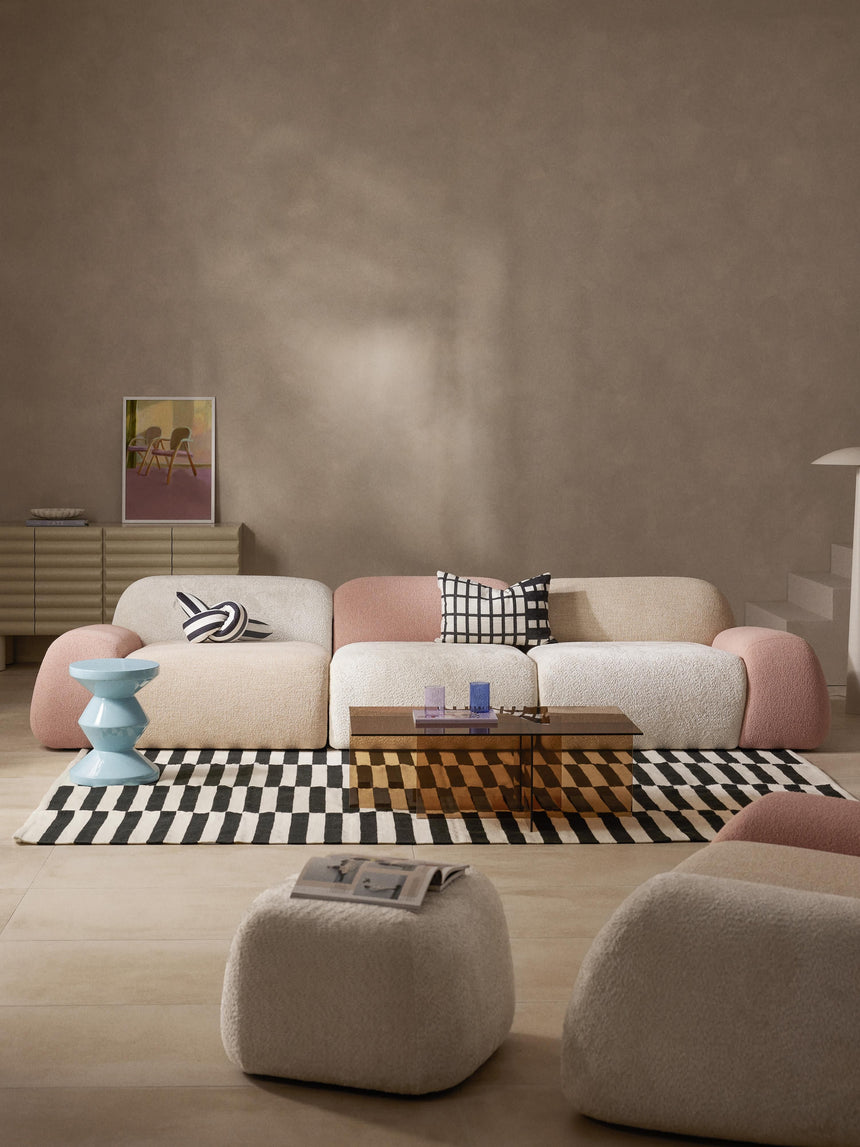 Prag Dörtlü Koltuk Renkli Teddy Bukle