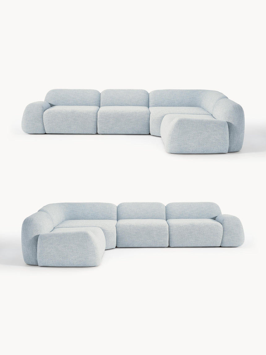 Prag Köşe Koltuk Açık Mavi Bukle