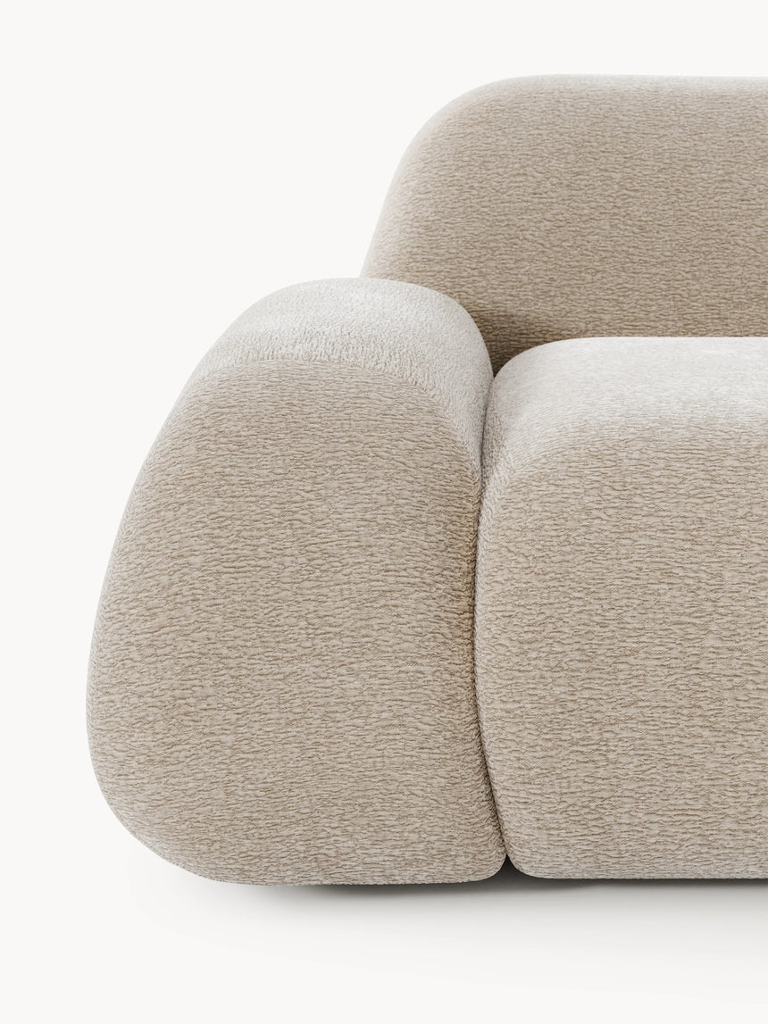 Prag Köşe Koltuk Bej Dokuma Kadife