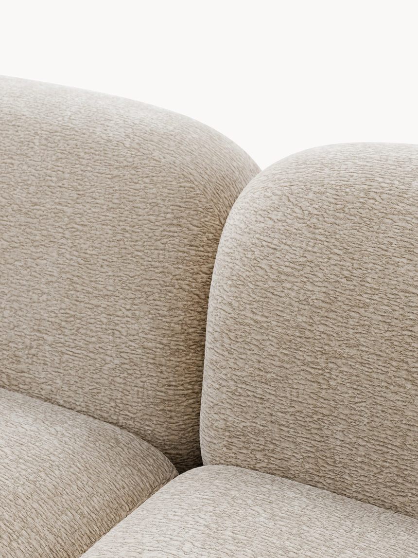 Prag Köşe Koltuk Bej Dokuma Kadife