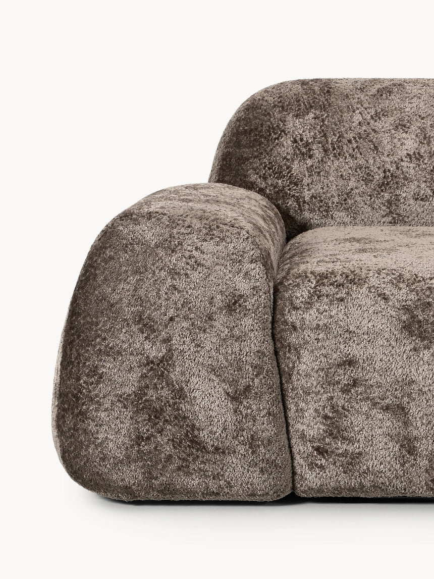 Prag Köşe Koltuk Boz Kahverengi Teddy