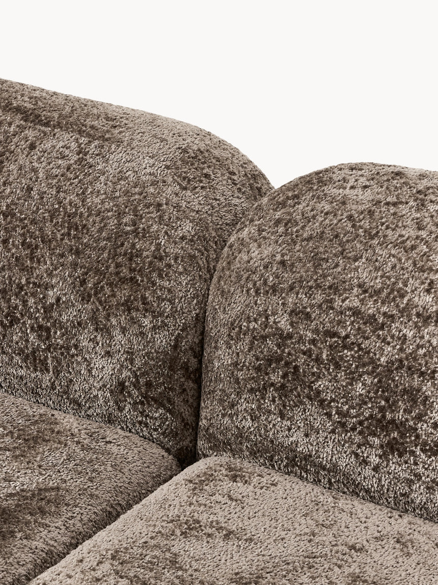 Prag Köşe Koltuk Boz Kahverengi Teddy