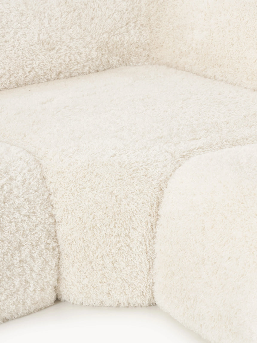 Prag Köşe Koltuk Krem Beyaz Cozy Tüylü