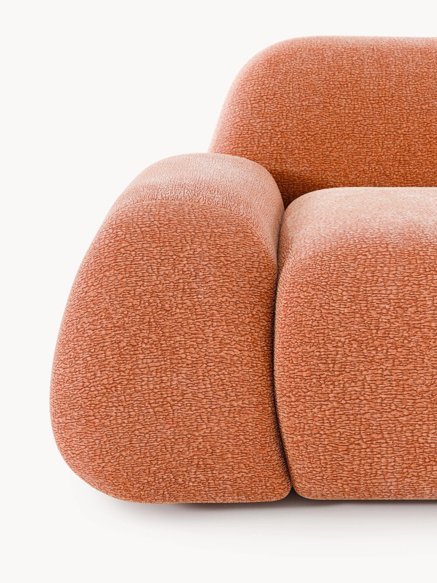 Prag Köşe Koltuk Terakota Dokuma Kadife
