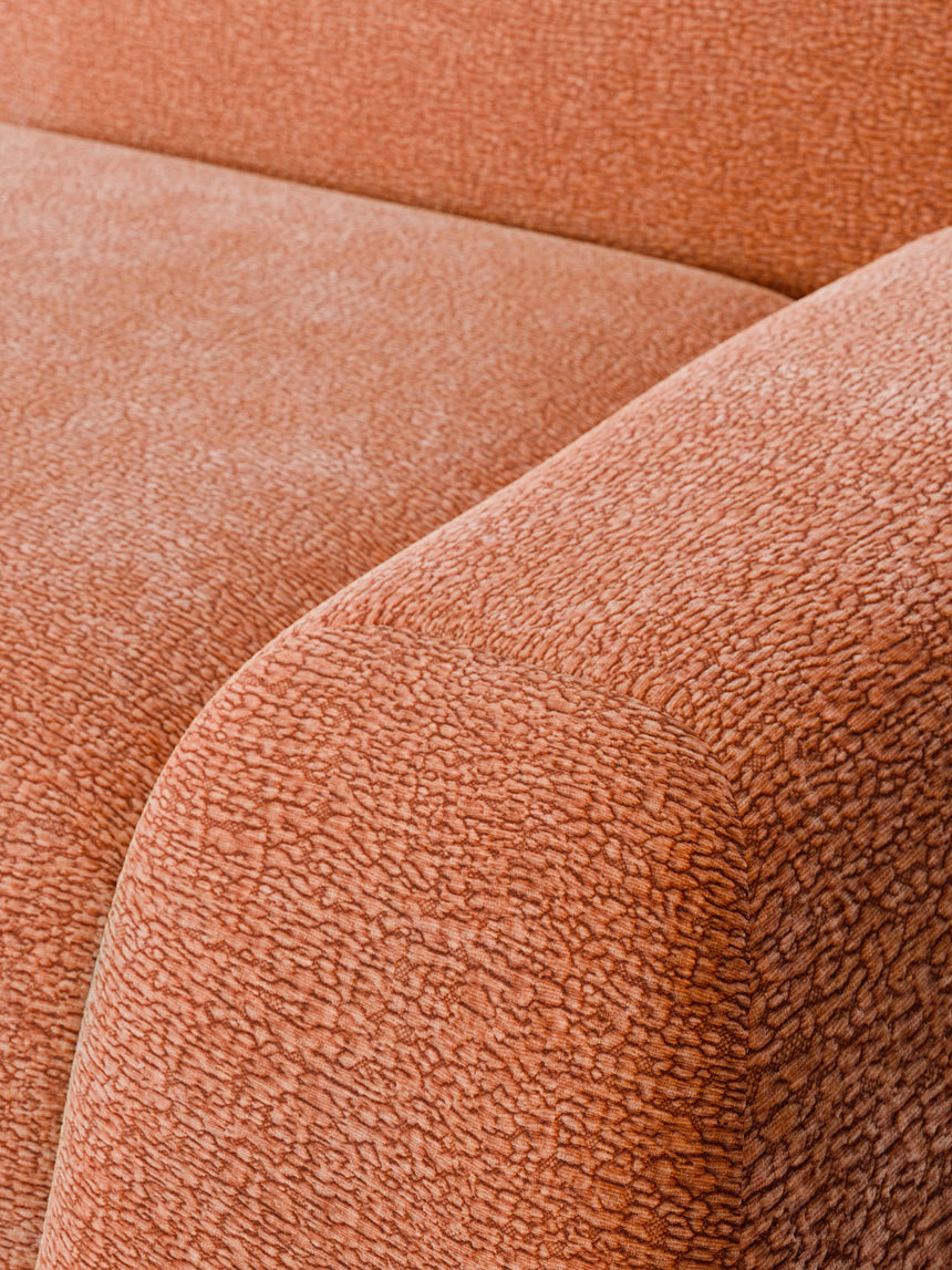 Prag Köşe Koltuk Terakota Dokuma Kadife