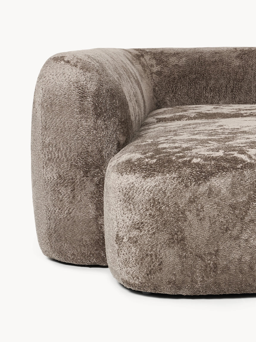 Prag Max Köşe Koltuk Boz Kahverengi Teddy
