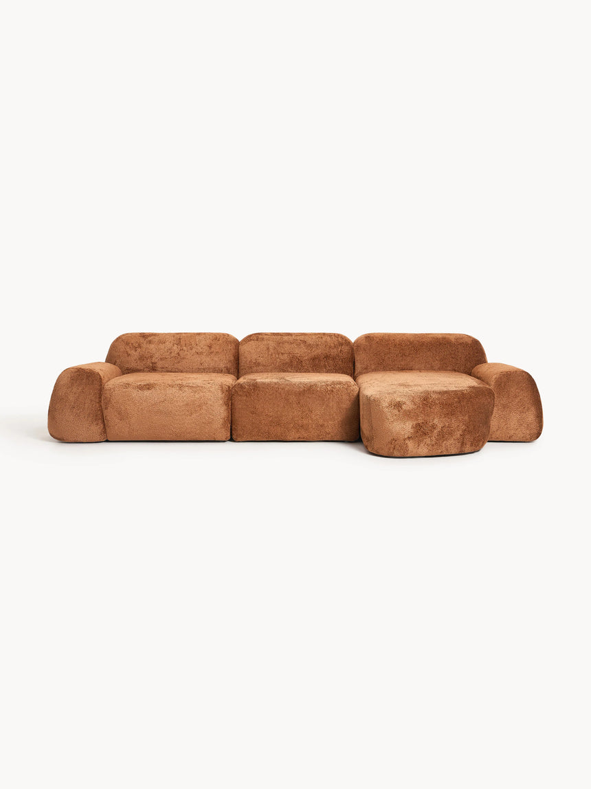 Prag Plus Köşe Koltuk Terakota Teddy