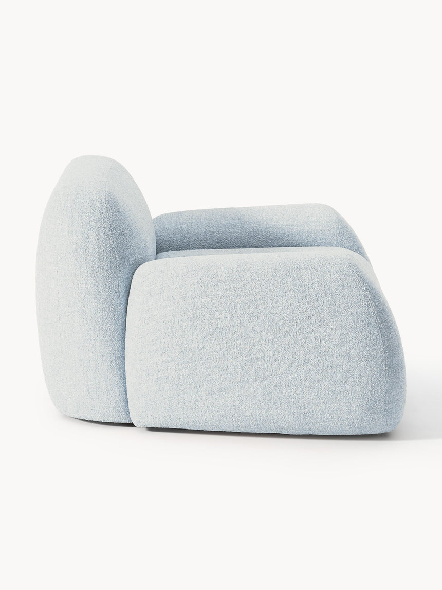 Prag Tekli Koltuk Açık Mavi Bukle