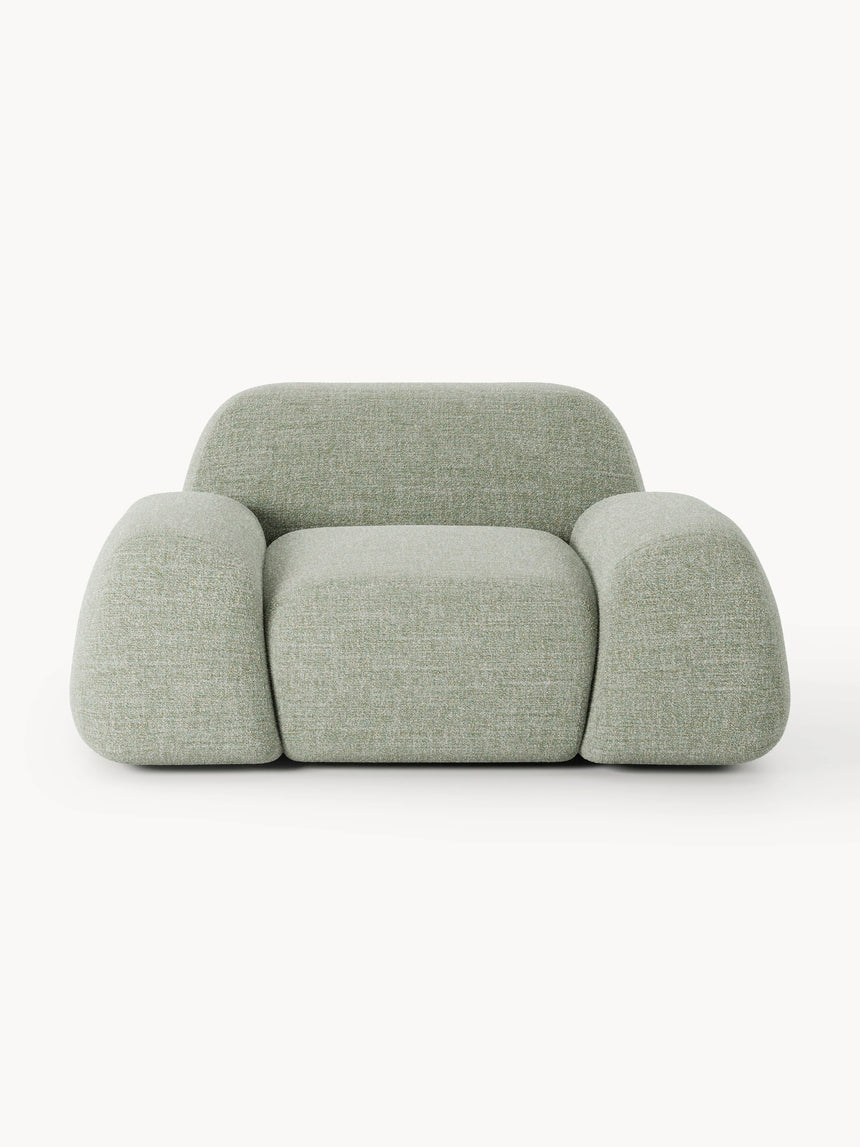 Prag Tekli Koltuk Adaçayı Yeşili Bukle