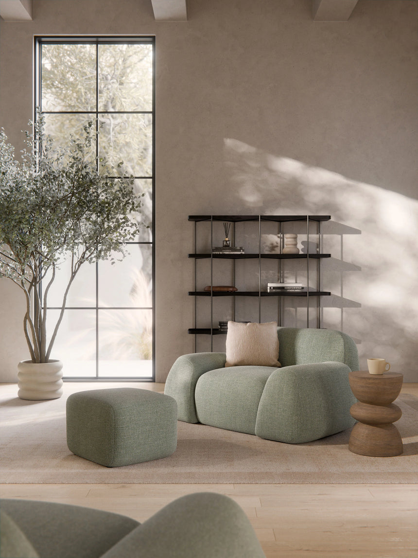 Prag Tekli Koltuk Adaçayı Yeşili Bukle