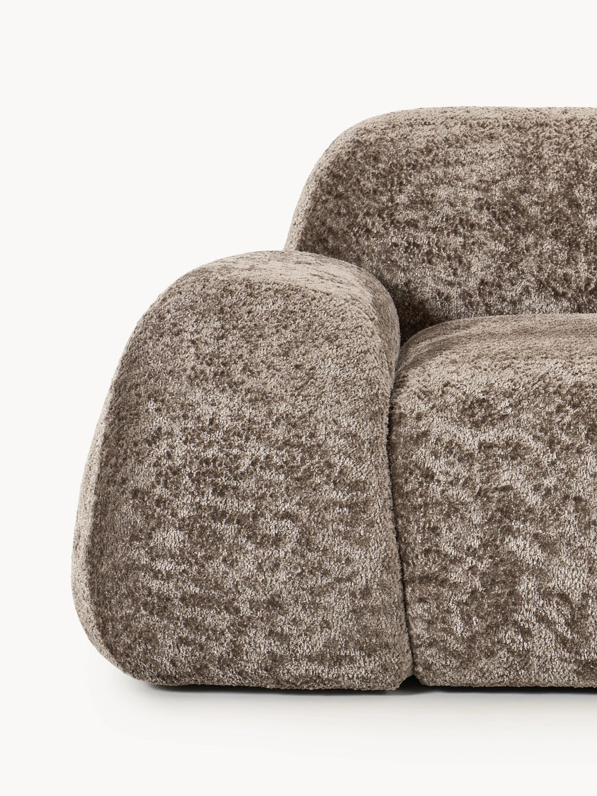 Prag Tekli Koltuk Boz Kahverengi Teddy