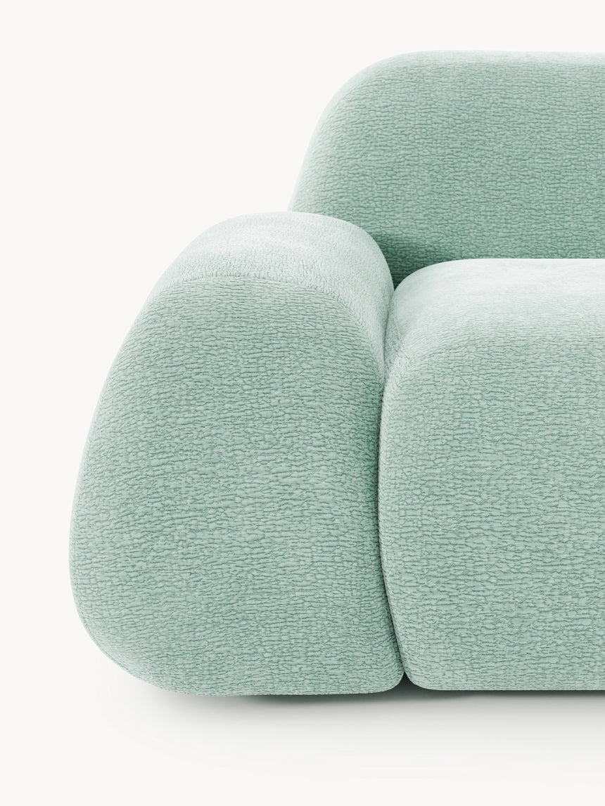 Prag Tekli Koltuk Mint Yeşili Dokuma Kadife
