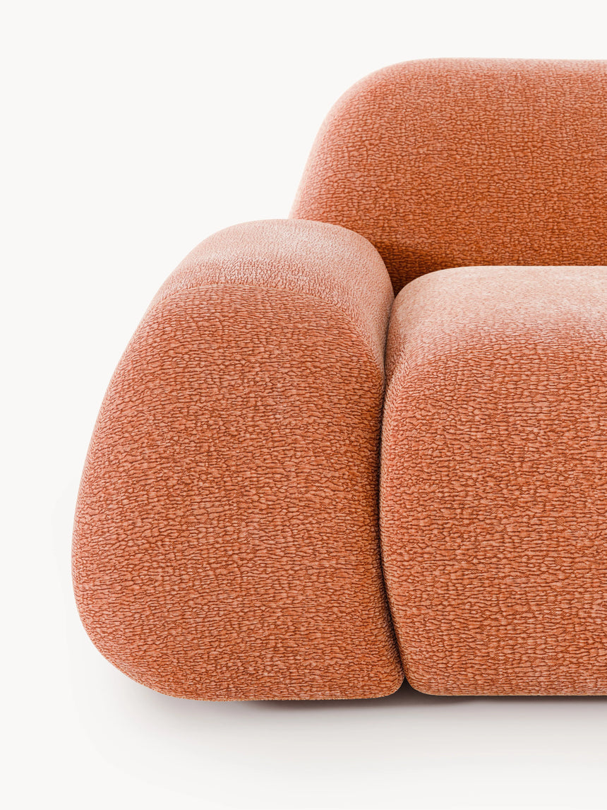 Prag Tekli Koltuk Terakota Dokuma Kadife