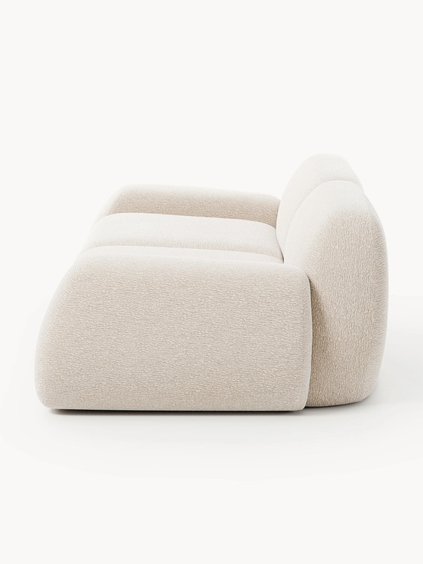 Prag Üçlü Koltuk Açık Bej Dokuma Kadife