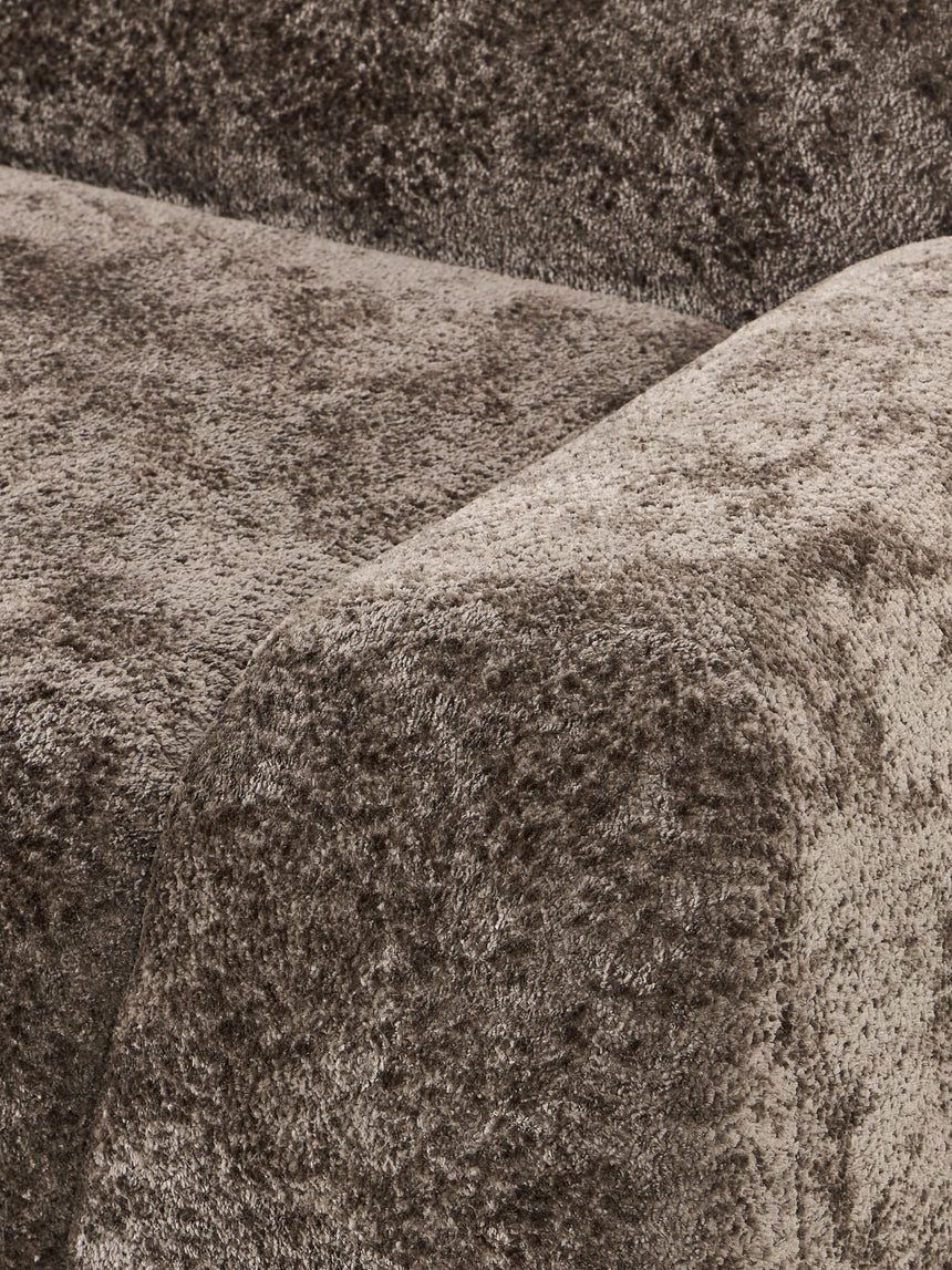 Prag Üçlü Koltuk Boz Kahverengi Teddy