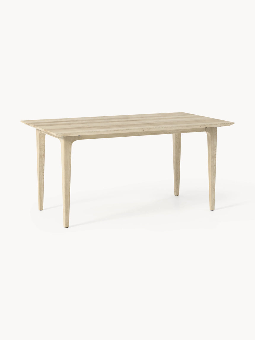 Riko Dikdörtgen Ahşap Yemek Masası Beyaz Meşe