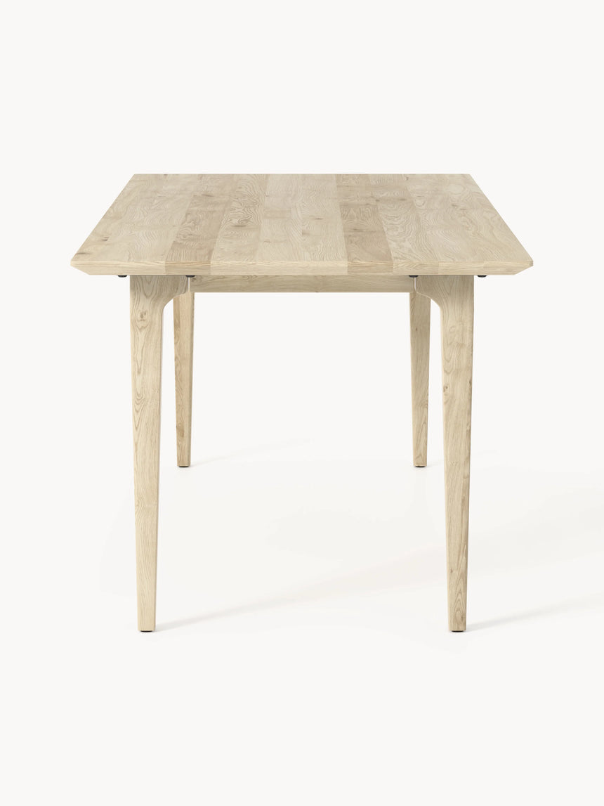 Riko Dikdörtgen Ahşap Yemek Masası Beyaz Meşe