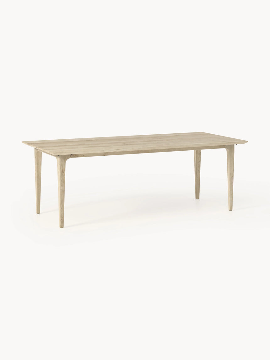 Riko Dikdörtgen Ahşap Yemek Masası Beyaz Meşe