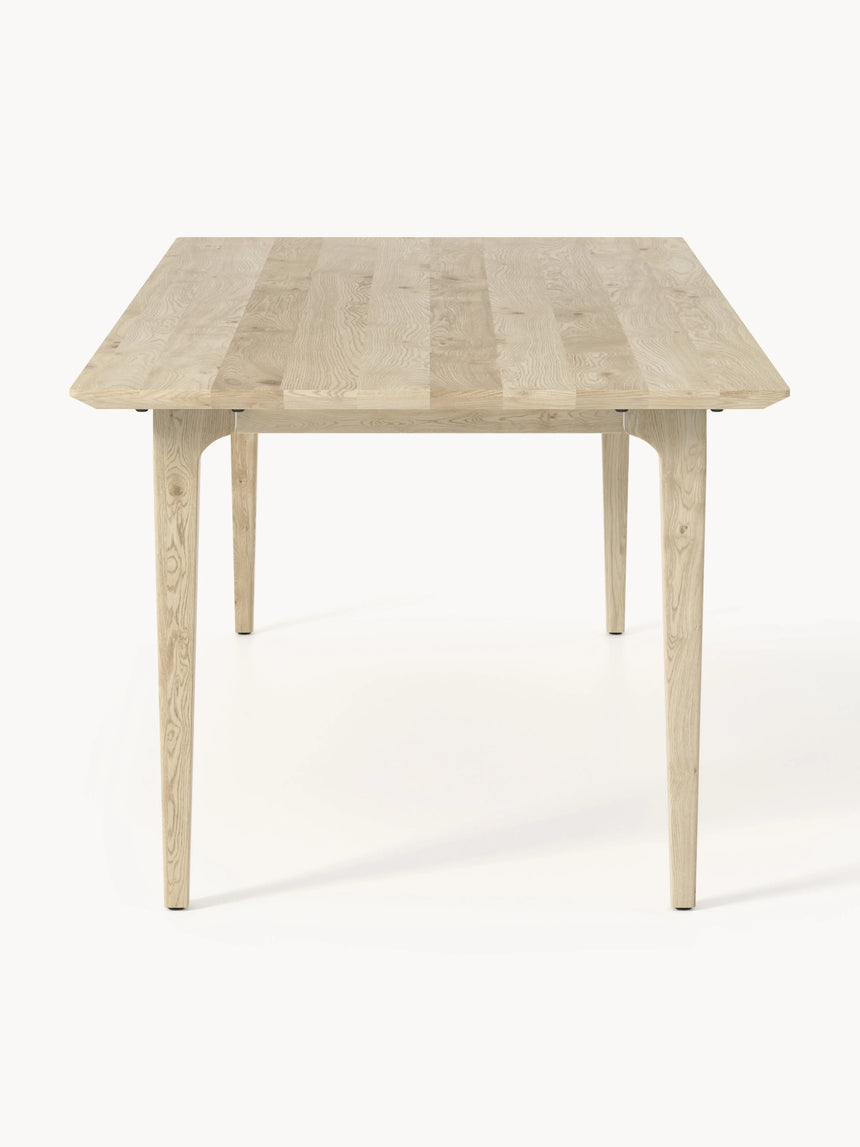 Riko Dikdörtgen Ahşap Yemek Masası Beyaz Meşe