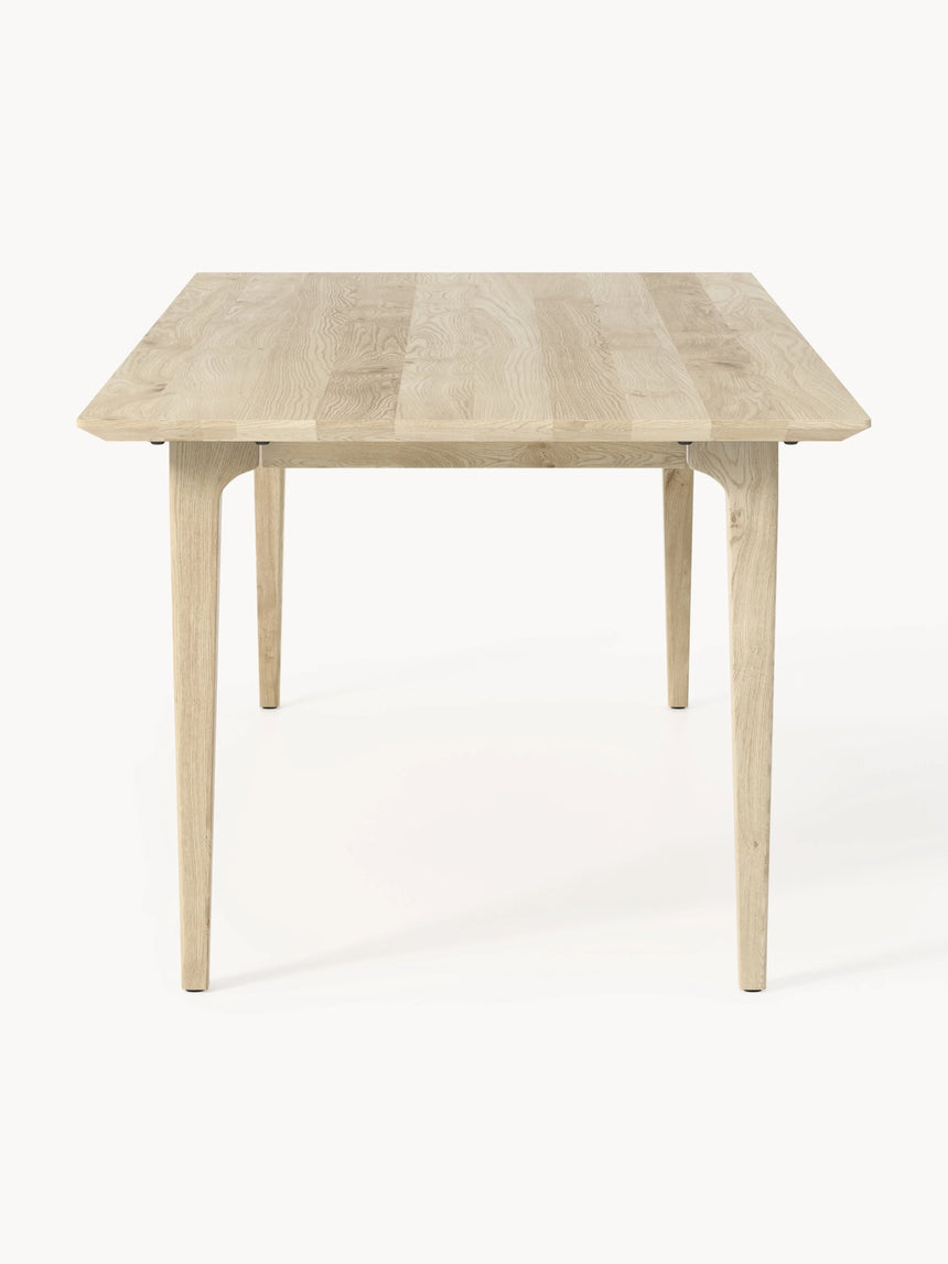 Riko Dikdörtgen Ahşap Yemek Masası Beyaz Meşe