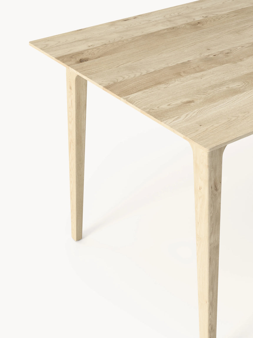 Riko Dikdörtgen Ahşap Yemek Masası Beyaz Meşe