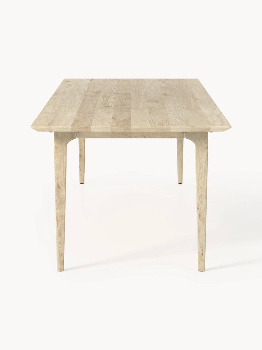 Riko Dikdörtgen Ahşap Yemek Masası Beyaz Meşe