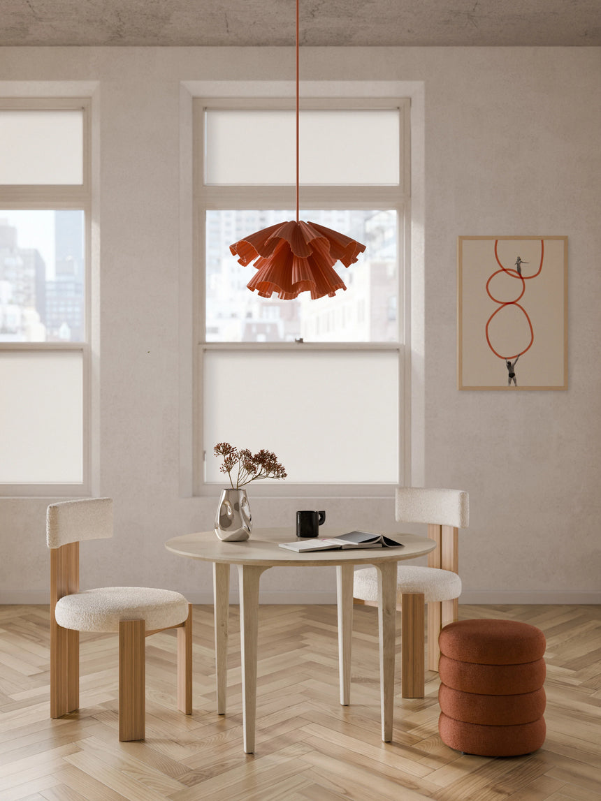 Riko Yuvarlak Ahşap Yemek Masası Beyaz Meşe