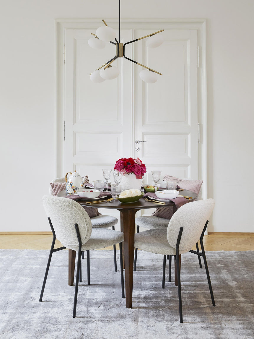 Riko Yuvarlak Ahşap Yemek Masası Ceviz