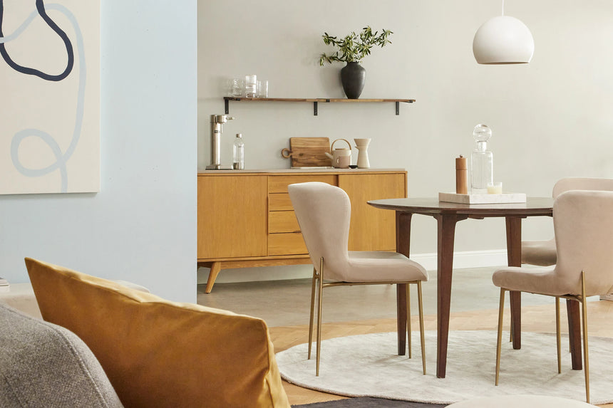 Riko Yuvarlak Ahşap Yemek Masası Ceviz