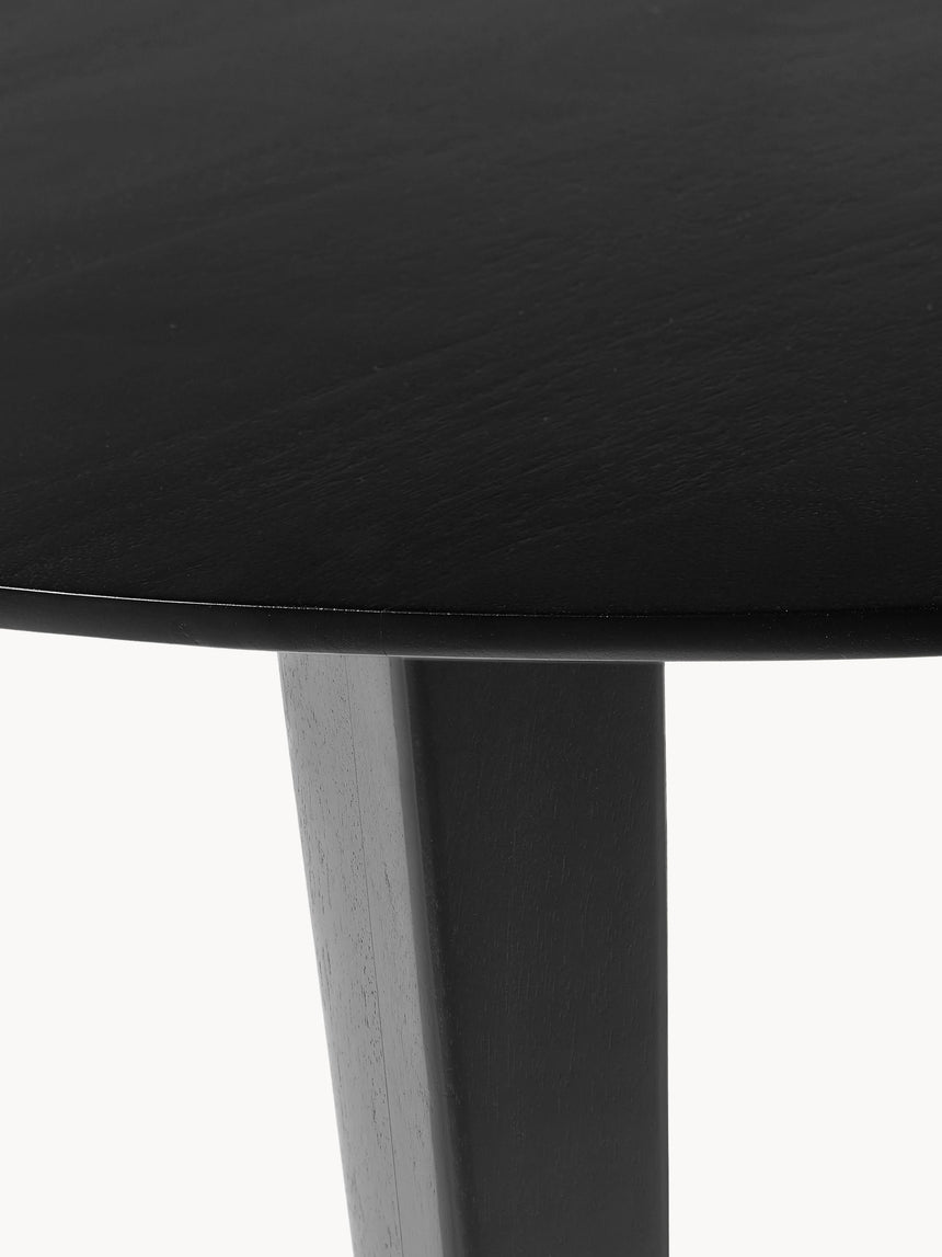 Riko Yuvarlak Ahşap Yemek Masası Siyah