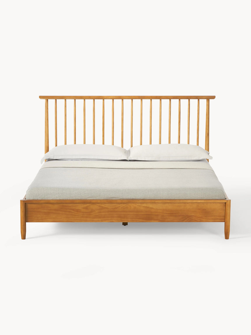 Roma Çift Kişilik Ahşap Karyola Meşe