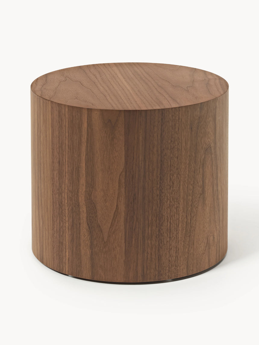 Saba Ahşap Yuvarlak Orta Sehpa Seti İkili Ceviz