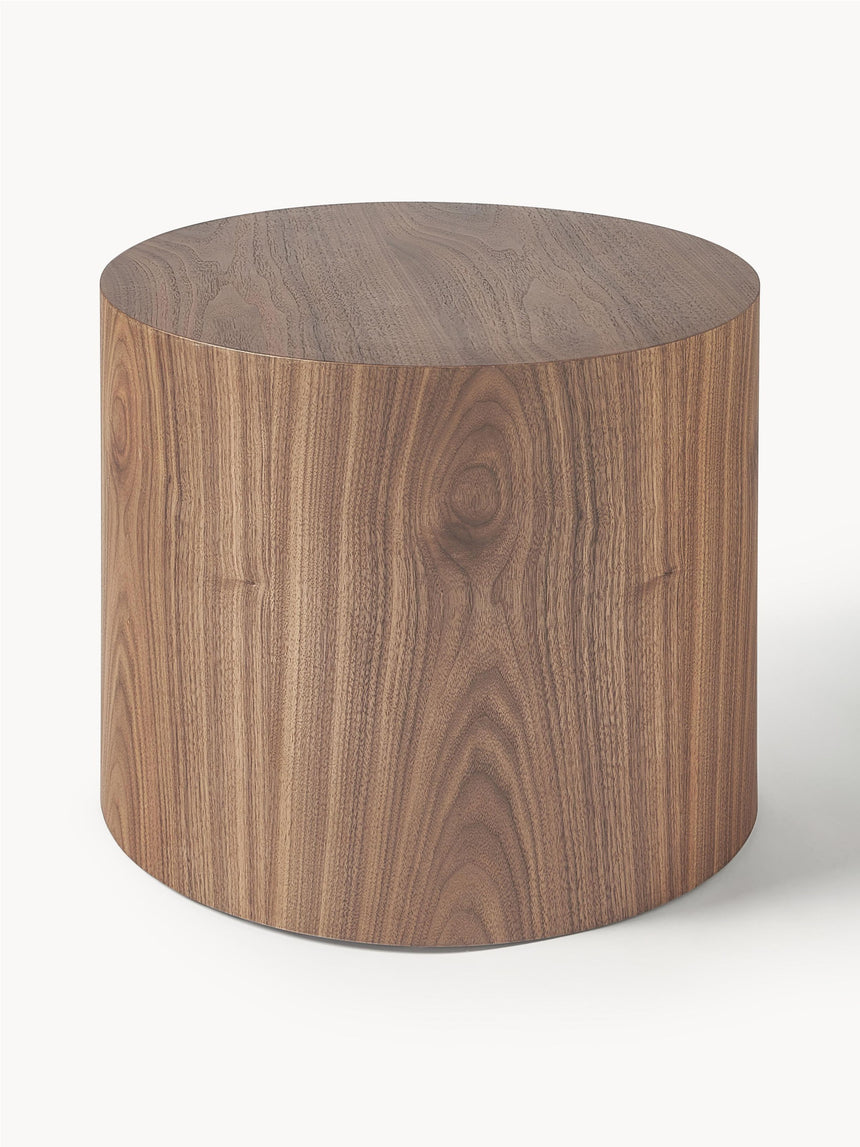 Saba Ahşap Yuvarlak Orta Sehpa Seti İkili Ceviz