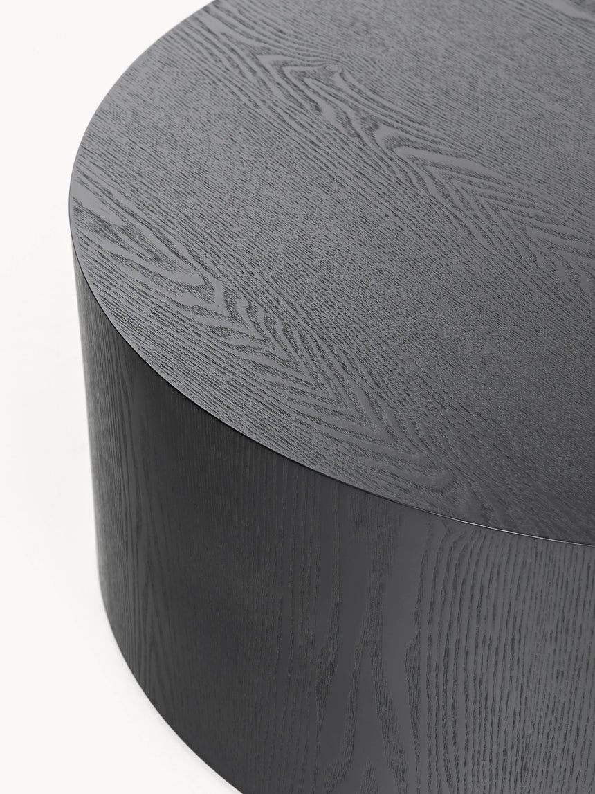 Saba Ahşap Yuvarlak Orta Sehpa Siyah