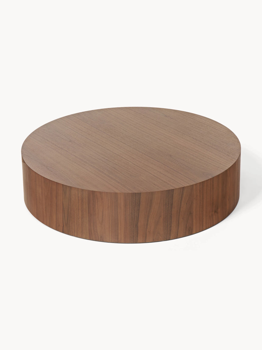 Saba Plus Ahşap Yuvarlak Orta Sehpa Ceviz